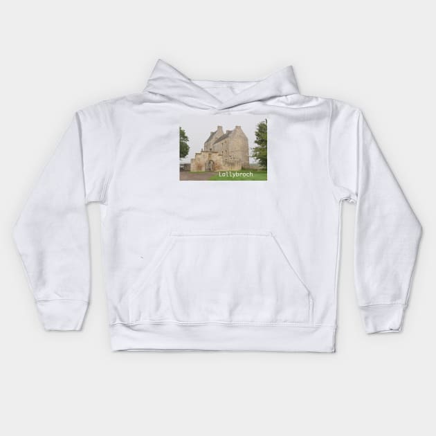 Lallybroch Castle Kids Hoodie by goldyart